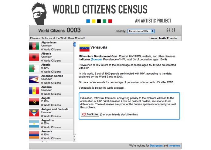 World Citizens Census - An Artistic Project – screenshot 4