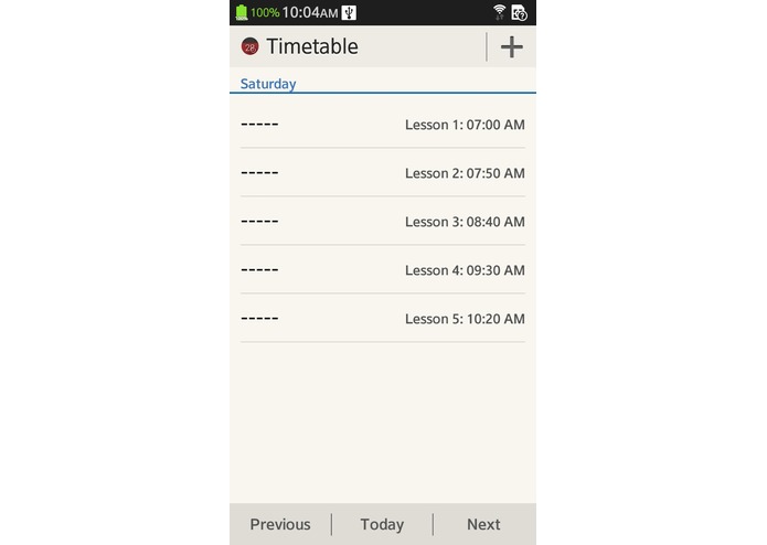 Timetable – screenshot 1