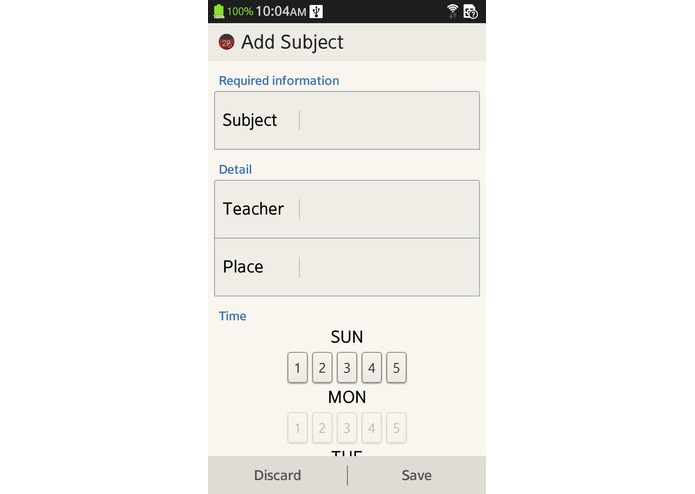 Timetable – screenshot 2
