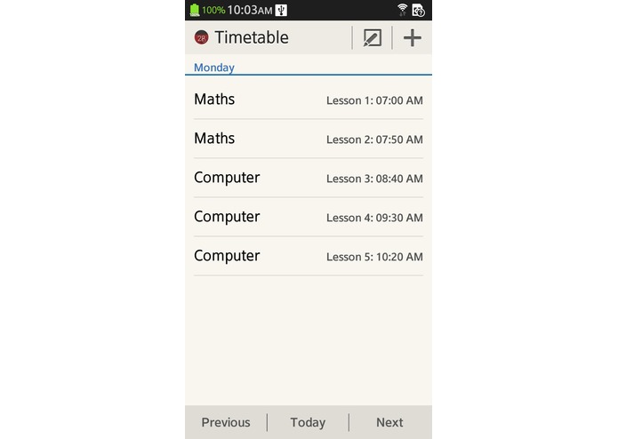 Timetable – screenshot 3
