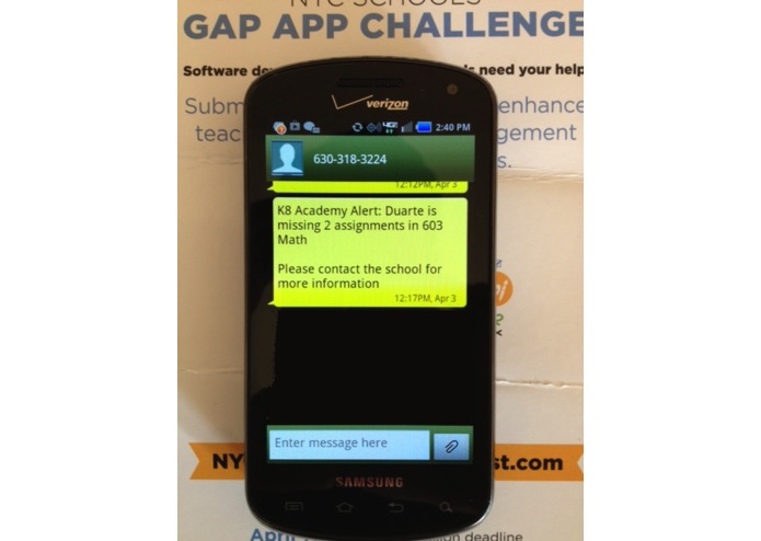 Engrade Text Message Alerts – screenshot 1