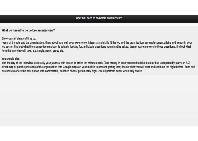 Interview Tips – screenshot 3