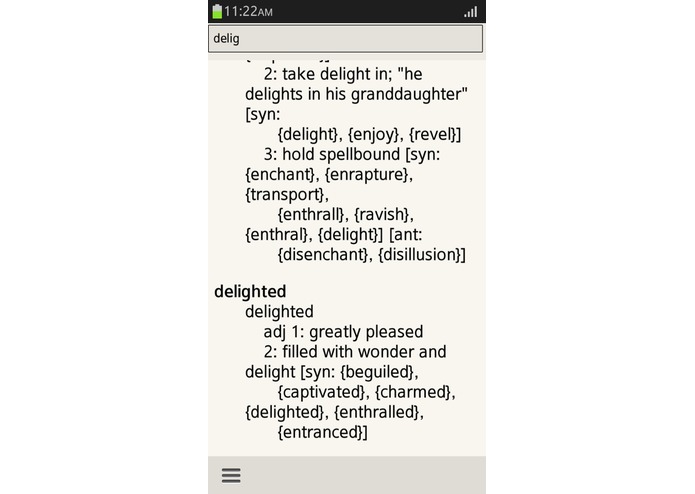WordNet English Dictionary – screenshot 2