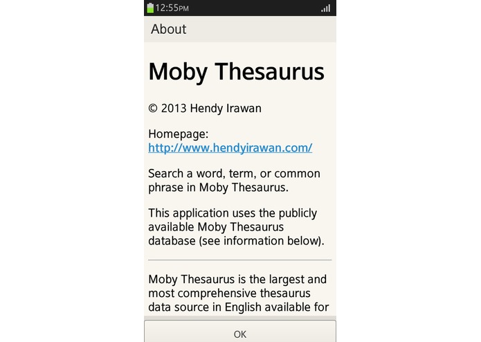 Moby Thesaurus – screenshot 4