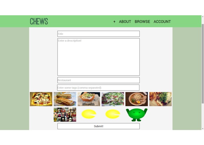 Chews: A Tasty Social Network – screenshot 2