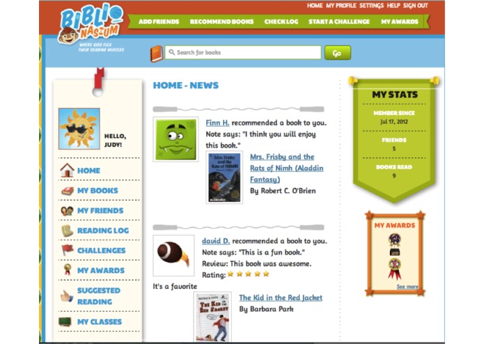 BiblioNasium,  Where Kids Flex their Reading Muscles! – screenshot 3