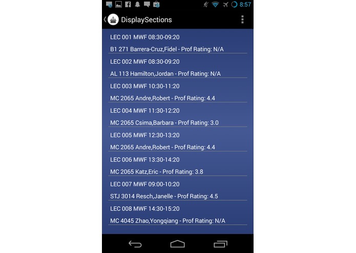 UW Section Finder – screenshot 1