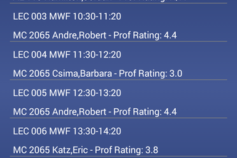 UW Section Finder