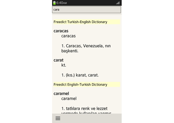 Turkish English Dictionary – screenshot 1