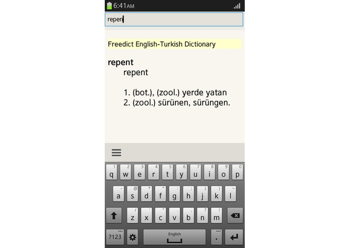 Turkish English Dictionary – screenshot 2