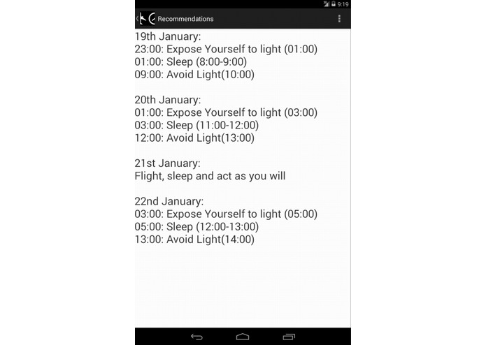 Jet Lag Calculator – screenshot 2