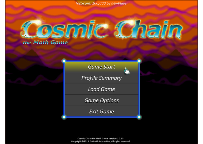 Cosmic Chain the Math Game – screenshot 1