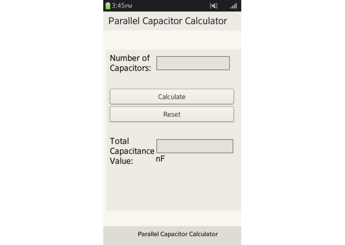Parallel Capacitor Calculator  – screenshot 1