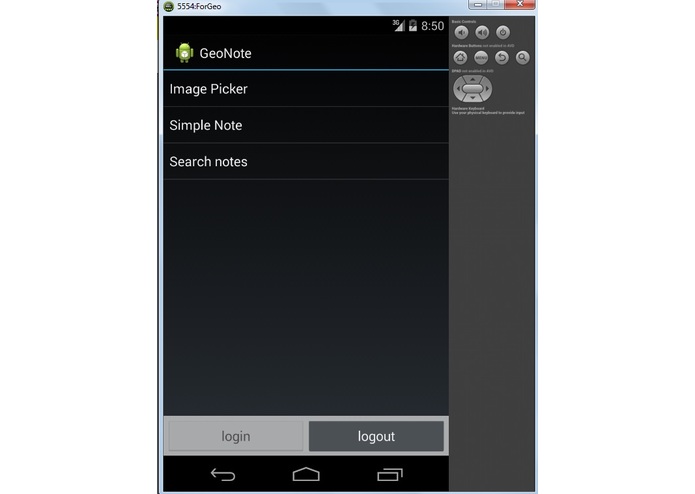 GeoNote – screenshot 2