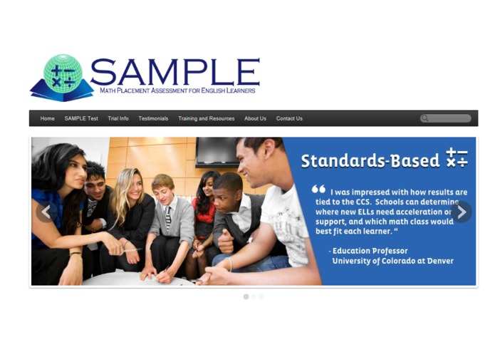 SAMPLE: Secondary Assessment for Math Placement of English Learners – screenshot 1