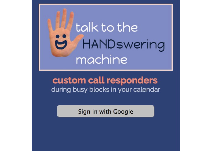 Talk to the HANDswering Machine – screenshot 1