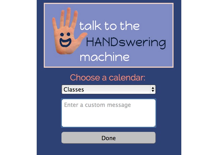 Talk to the HANDswering Machine – screenshot 3