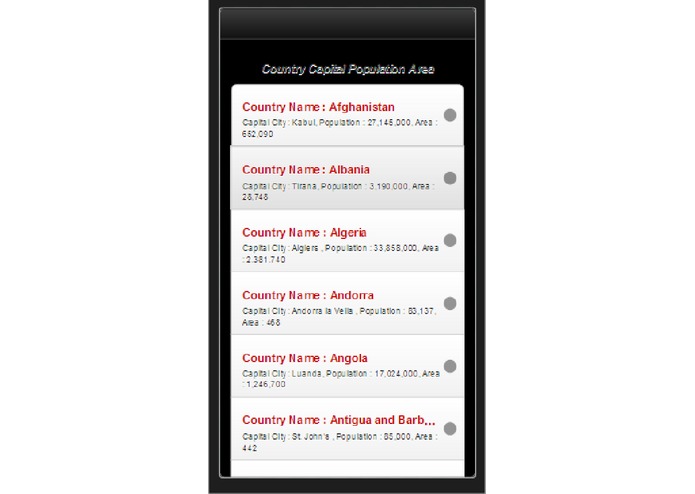 countryCapital – screenshot 1
