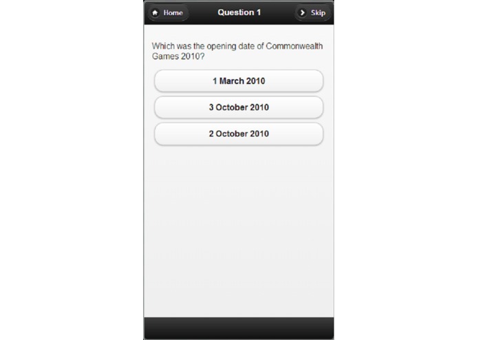 CWG 2010 quiz – screenshot 2