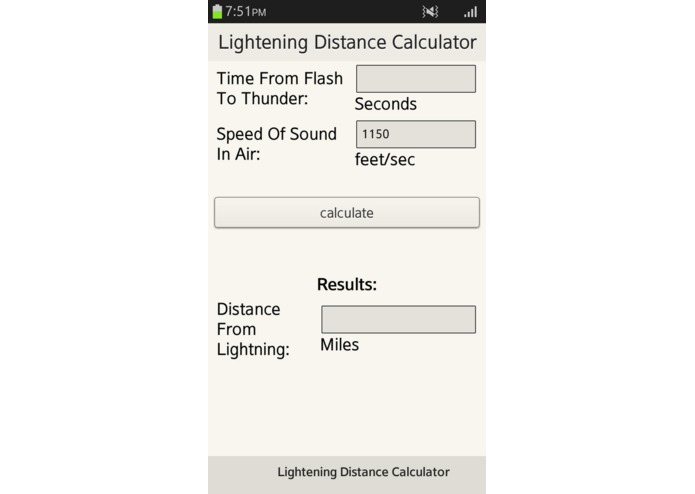 Lightening Distance Calculator – screenshot 1