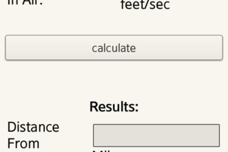 Lightening Distance Calculator