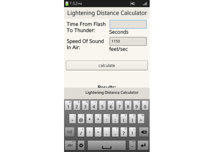 Lightening Distance Calculator – screenshot 2