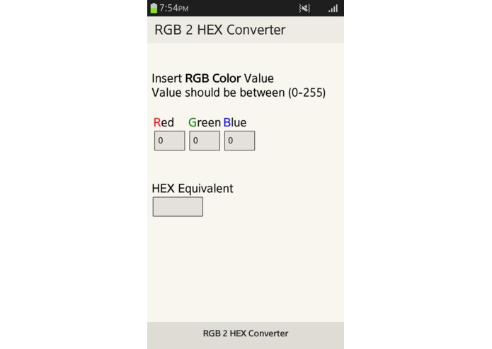 RGB 2 HEX – screenshot 1