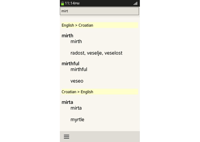 Croatian English Translator – screenshot 1