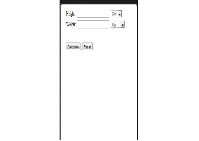 BMIcalculator – screenshot 1