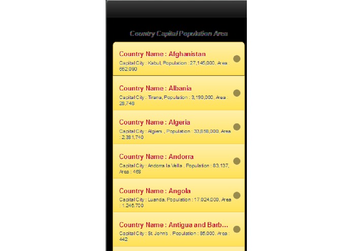 Countryinfo – screenshot 1