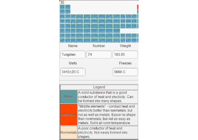 periodic table – screenshot 3