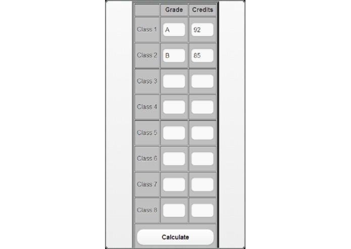 GPA calculator – screenshot 2