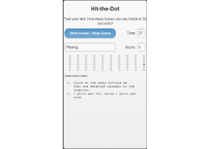 Hit the dot – screenshot 1