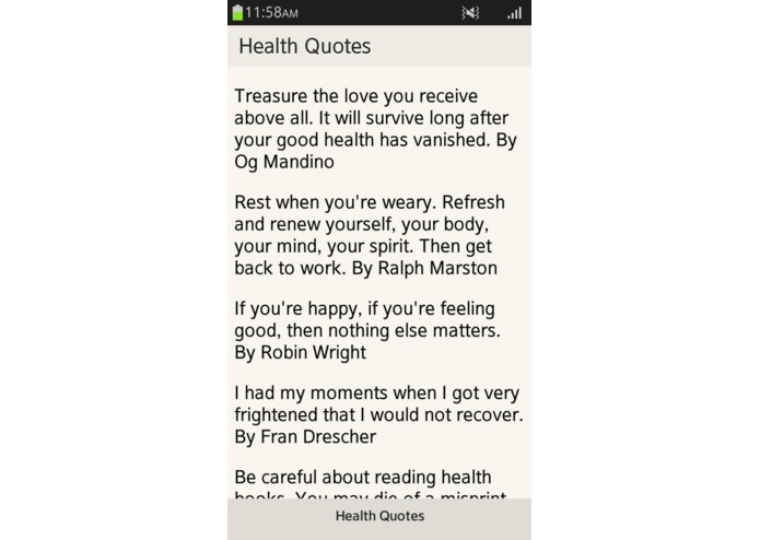 Health Quotes – screenshot 1