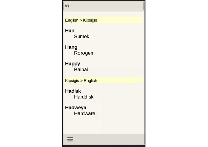 Kipsigis English Dictionary – screenshot 1