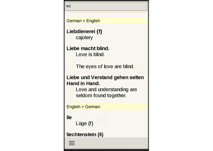 German English Dictionary – screenshot 2