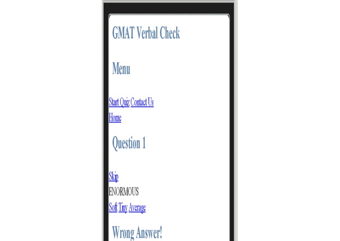 GMAT verbal checker – screenshot 2