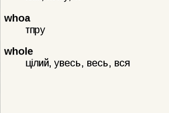 Ukrainian English Dictionary