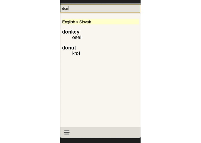 Slovak English Dictionary – screenshot 1