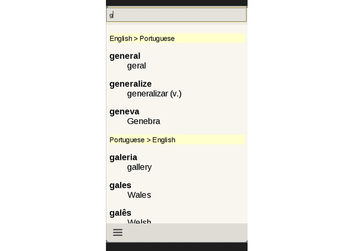 Portuguese English Dictionary – screenshot 2