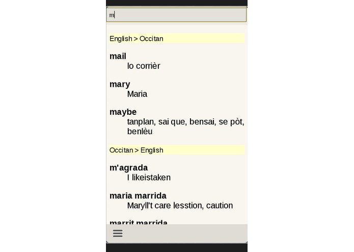 Occitan English Dictionary – screenshot 2
