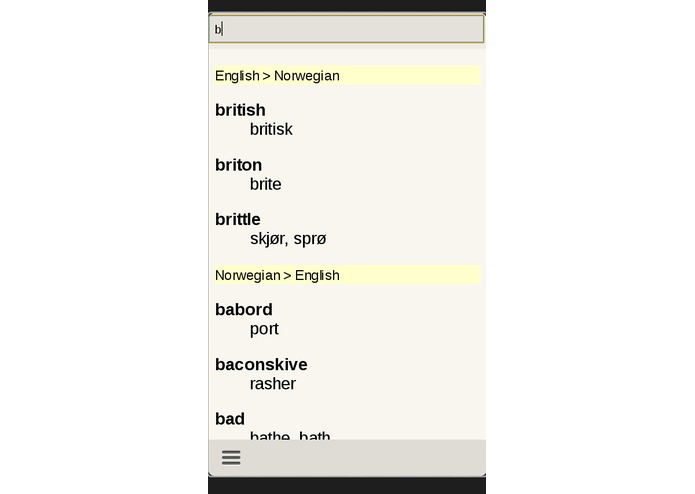 Norwegian English Dictionary – screenshot 2