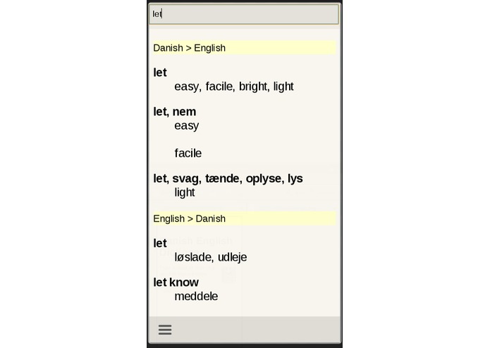 Danish English Dictionary – screenshot 1