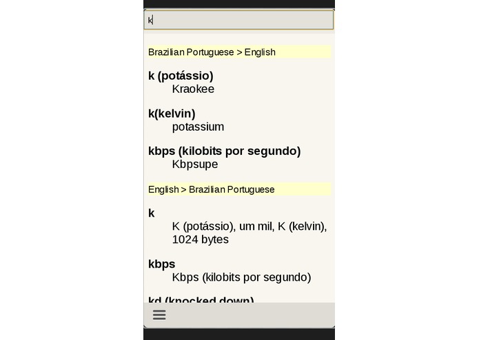 Brazilian Portuguese - English Dictionary – screenshot 2