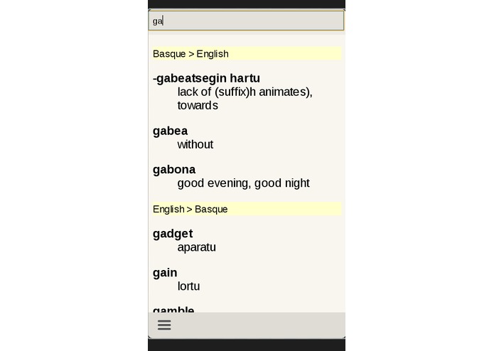 Basque English Dictionary – screenshot 2