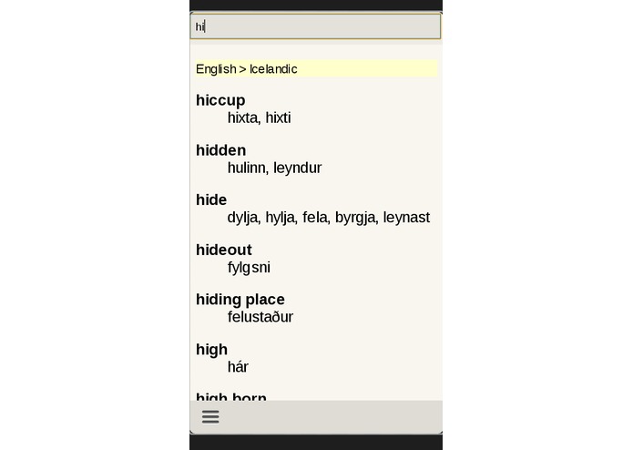 English Icelandic Dictionary – screenshot 3