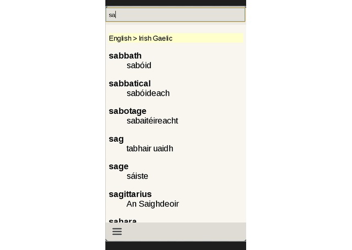 English Irish Dictionary – screenshot 2