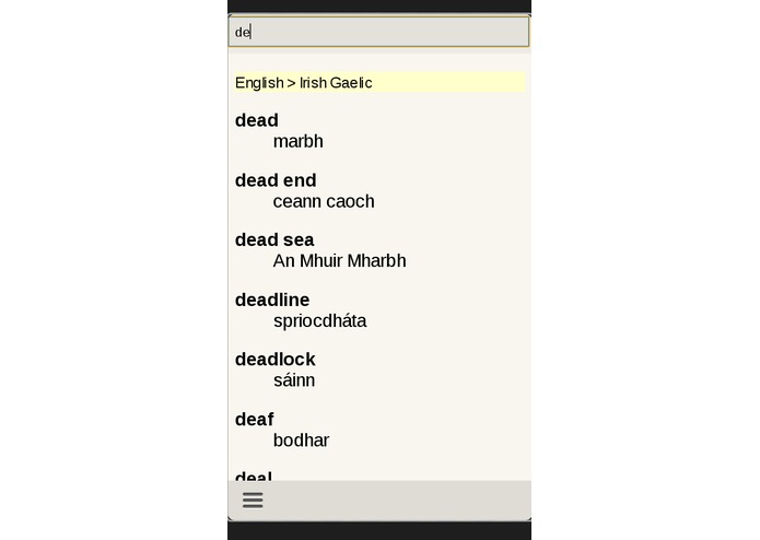 English Irish Dictionary – screenshot 3