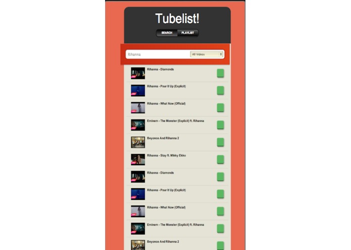 Tubelist – screenshot 2
