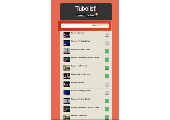 Tubelist – screenshot 4